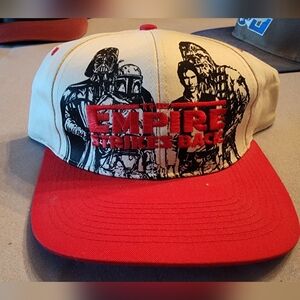 Star Wars Empire Strikes Back Hat Cap VINTAGE UNIQUE RED WHITE